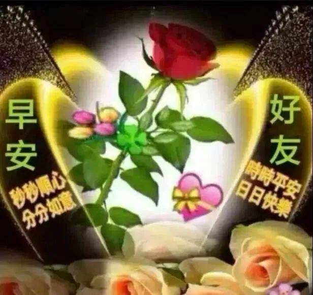 早晨好问候动态图片表情带字群发清晨早上好问候祝福语动态图片