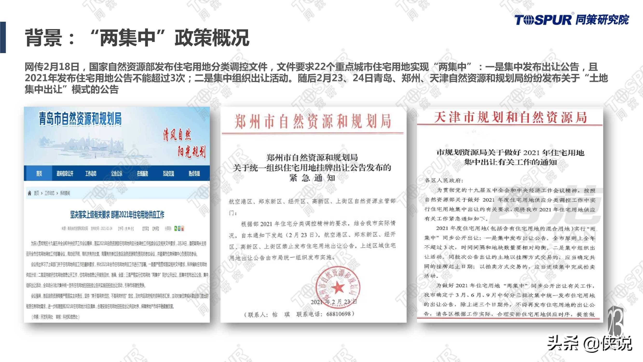 两集中 政策影响下房企应对全攻略完整版 同策 微信