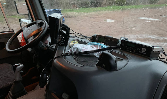 环卫车载视频监控终端升级设备安装现场