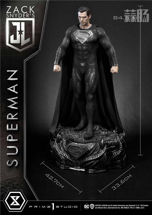 超人|P1S推出扎克·施耐德版《正义联盟》黑衣超人1/3雕像