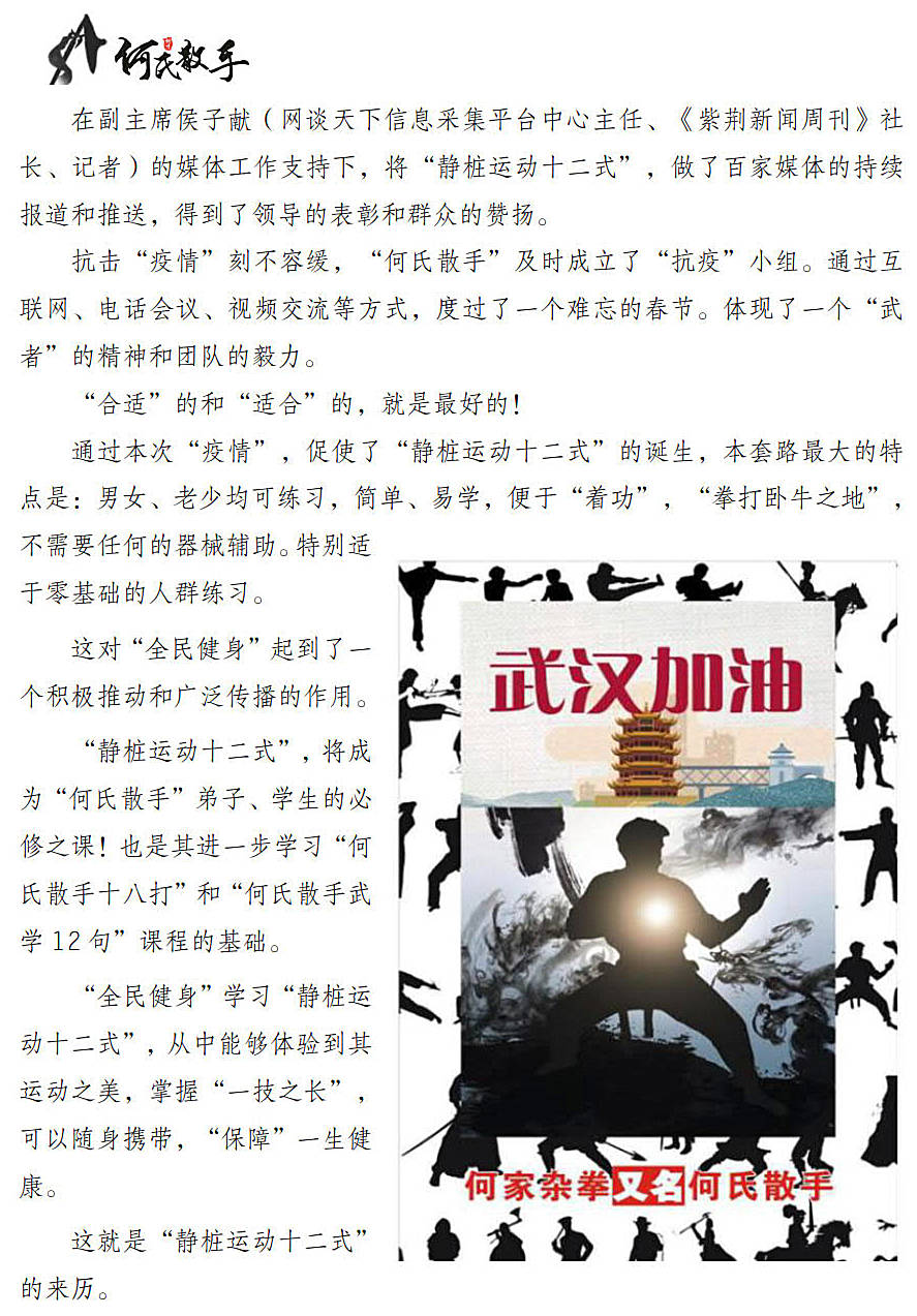 《武术世家"何氏散手"——实战》节选:"静桩运动十二式"的来历
