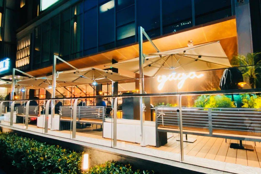 gaga中环广场店外摆空间2020年三季度末,1层南侧兴安路沿街原wagas的