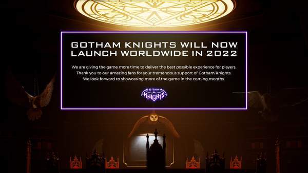 蝙蝠侠|《蝙蝠侠：哥谭骑士》官宣跳票 延至2022，打磨品质