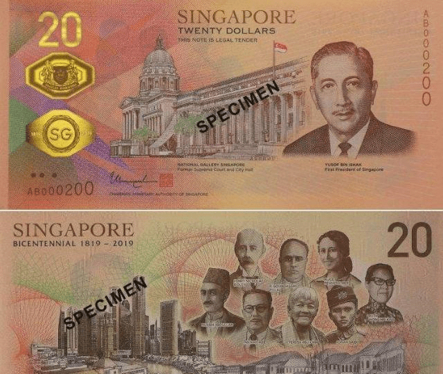 新加坡推出20元新钞，背面印有8位先驱人物，为何上面有位中国人