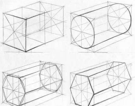 几何体的拼搭怎么画_几何体怎么画