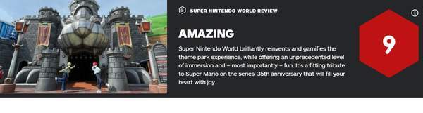 “任天堂世界”主题乐园IGN 9分：各方面都令人满意