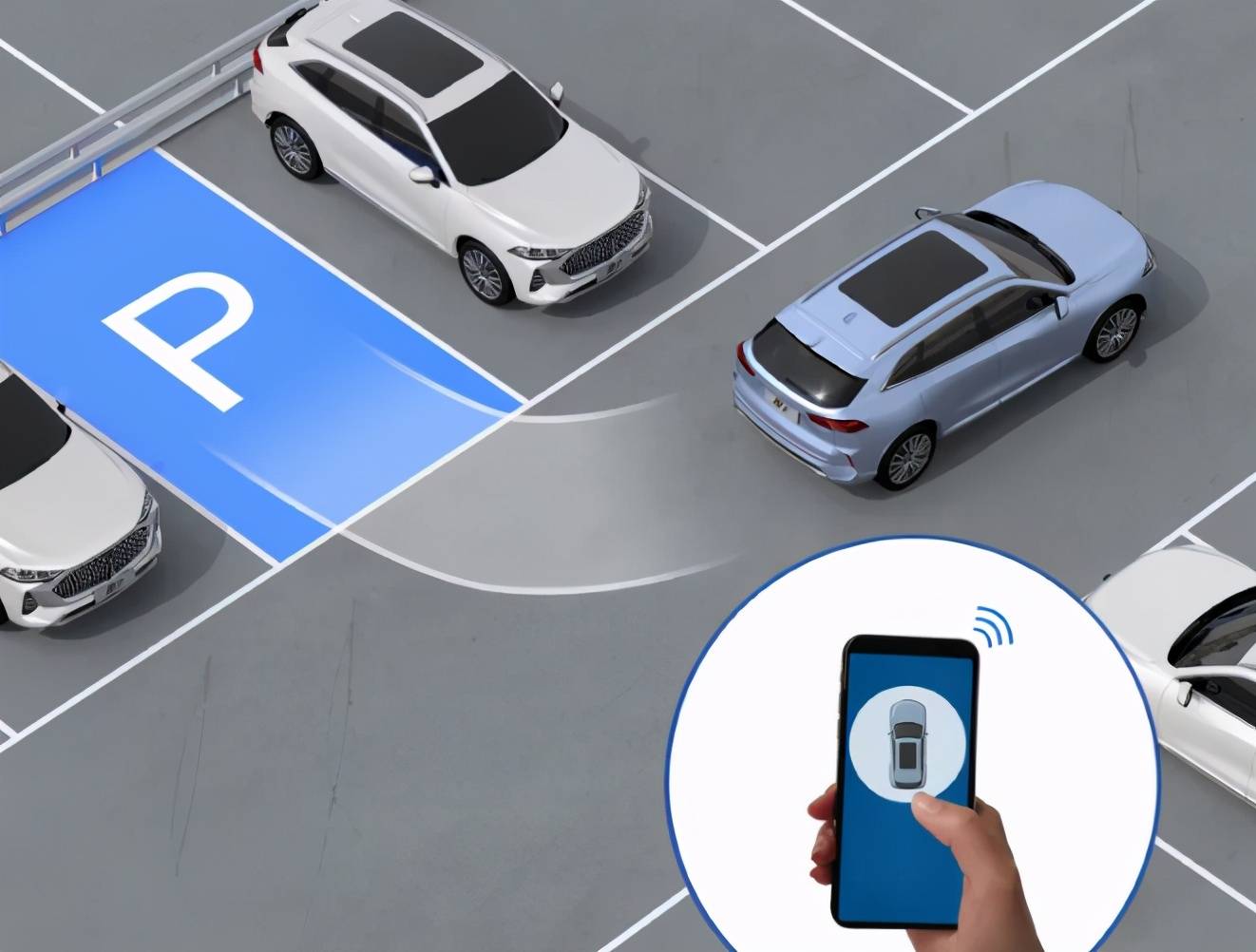 这就是未来汽车的泊车方式吗wey摩卡自动泊车