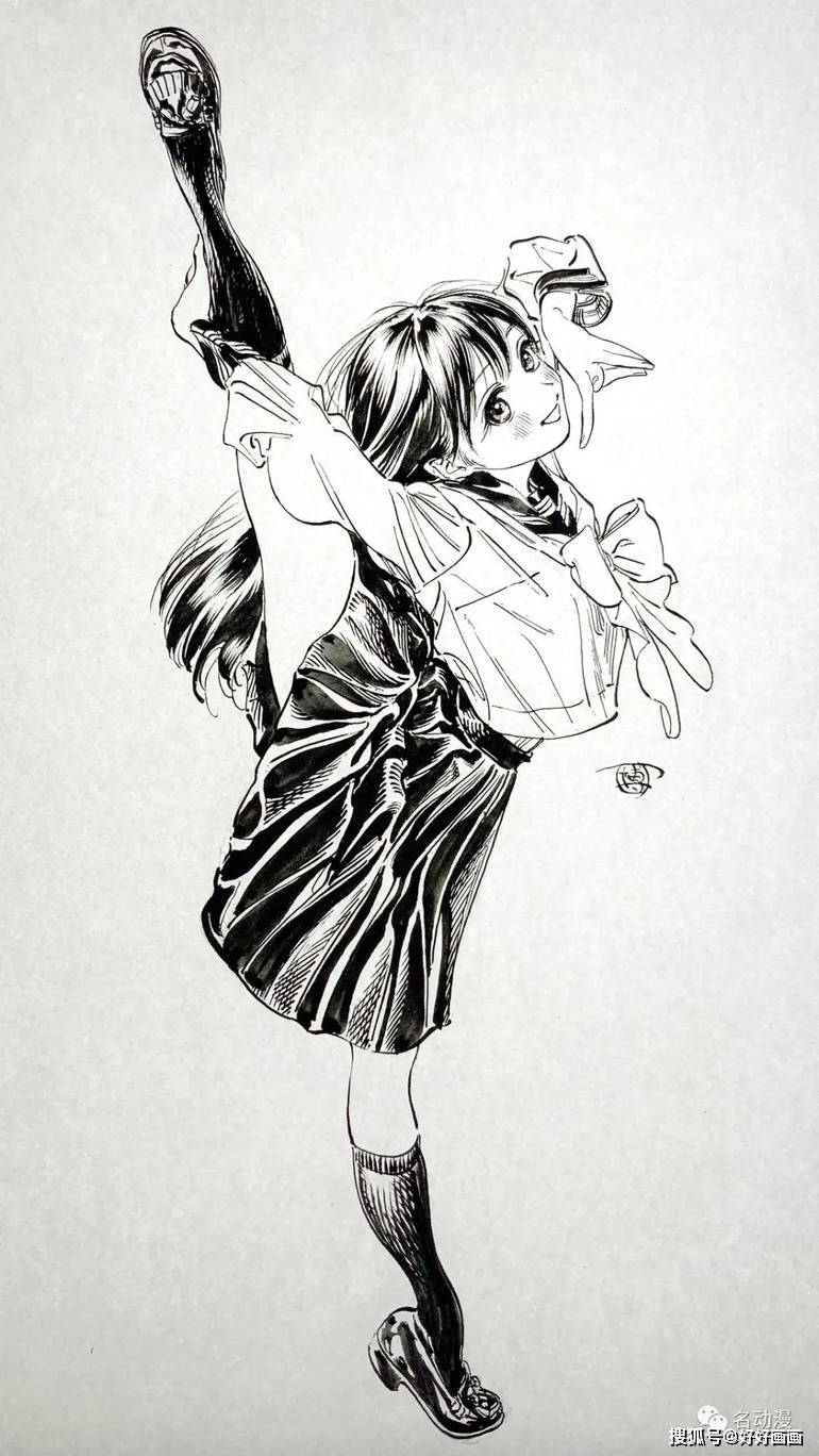 画师绘画的治愈系风格的小姐姐线稿作品欣赏