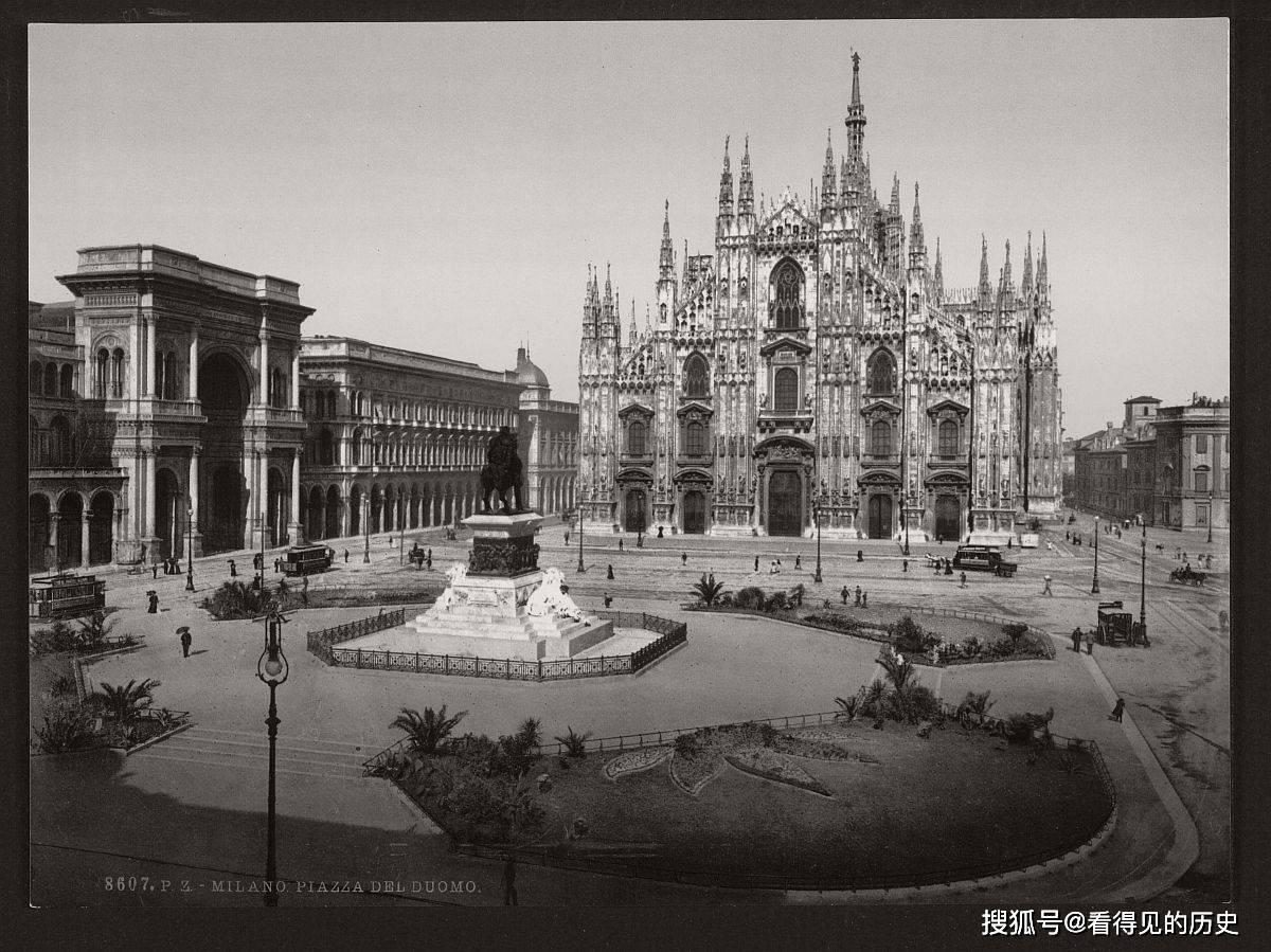 老照片 十九世纪的米兰 意大利的第二大城市
