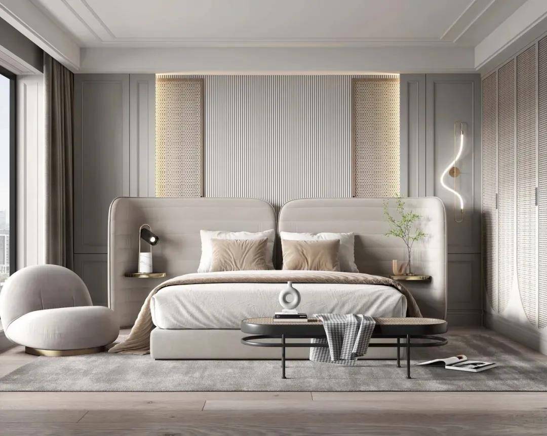 21款主卧背景墙设计舒适中带着强烈的设计感
