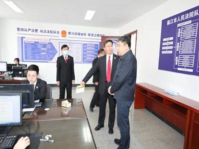 临江市市委书记栾国华到市法院调研指导队伍教育整顿工作