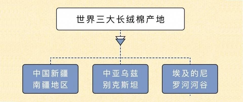 中国新疆就是其中一个而世界上只有三个地方能种植长绒棉全世界的棉花