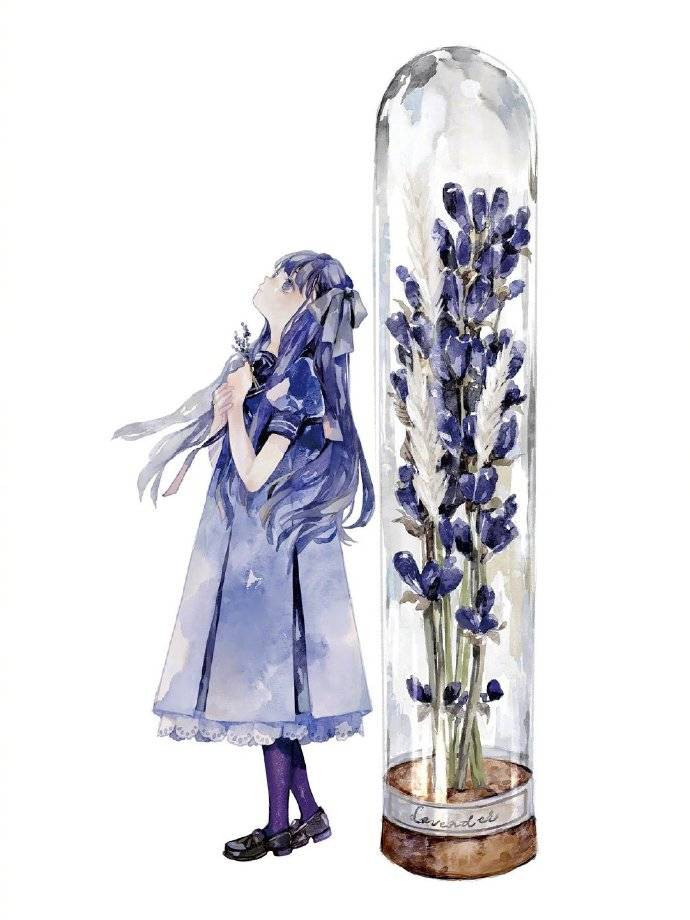图片[3]-画师大佬笔下的花与少女太治愈了，看着好有春天的感觉-魔性次元