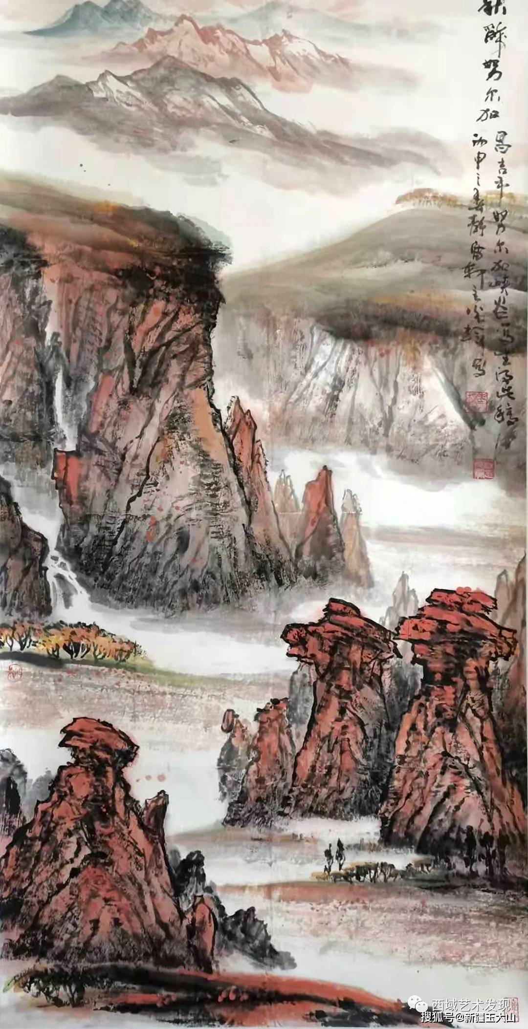寄情西域山水笔绘胡杨精神记新疆著名山水画家周光辉