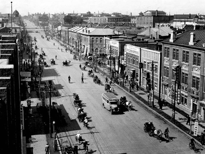历史老照片1936年的伪满洲国首都长春
