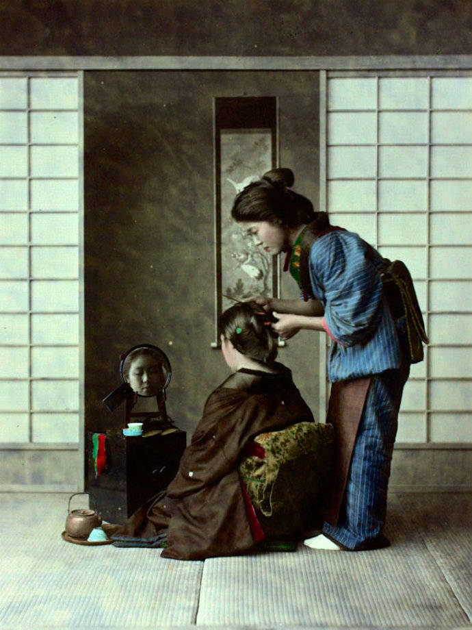 历史老照片:明治时期的日本女人