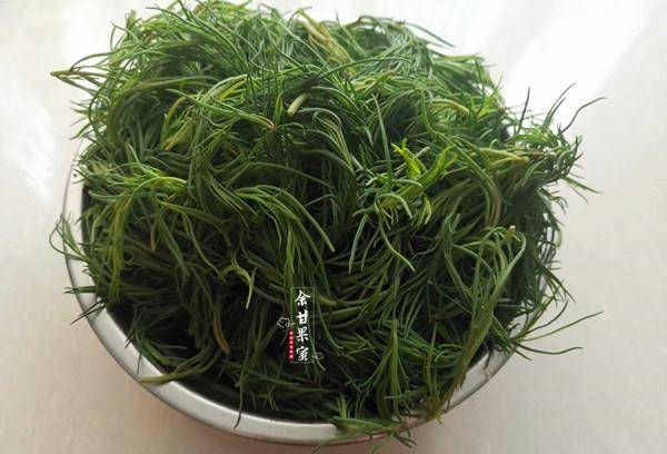 鲜肉盐蒿锅贴:盐蒿菜400克,猪肉馅350克,饺子皮700克,香葱4根,姜5克