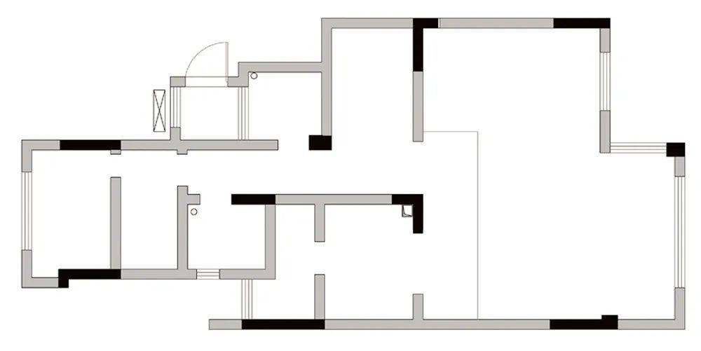 二楼原始结构图与平面布置图二楼原始结构图与平面布置图in entryway