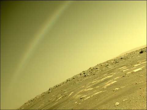 大气|NASA毅力号在火星拍到彩虹？