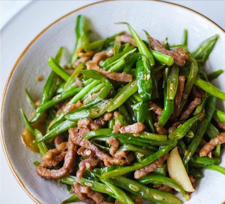 四季豆炒牛肉丝