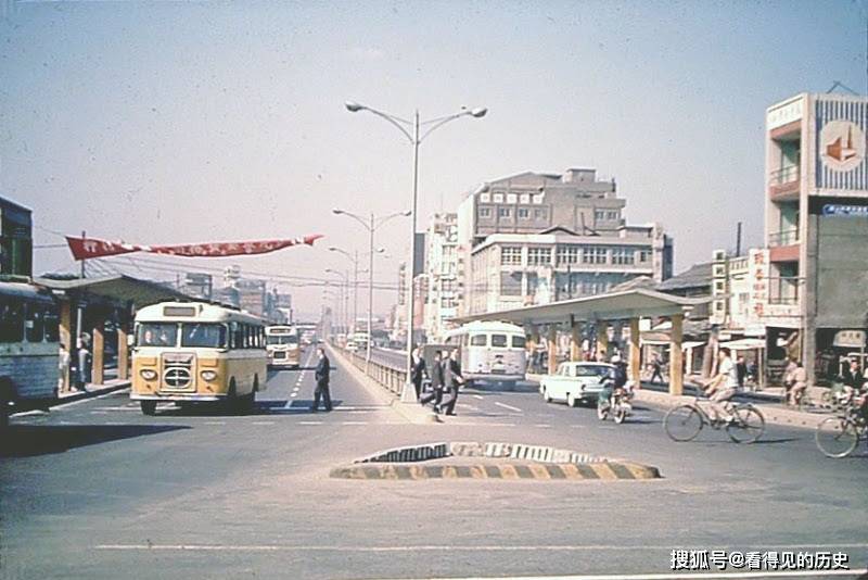 老照片 1966年台湾省台北市 房子普遍不高
