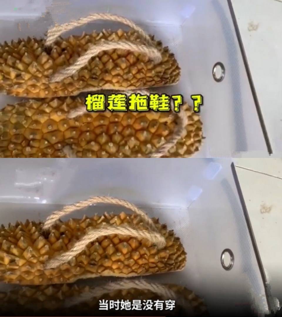 北京小伙用榴莲壳做拖鞋送女友,刺还是朝里的,结局让人意想不到