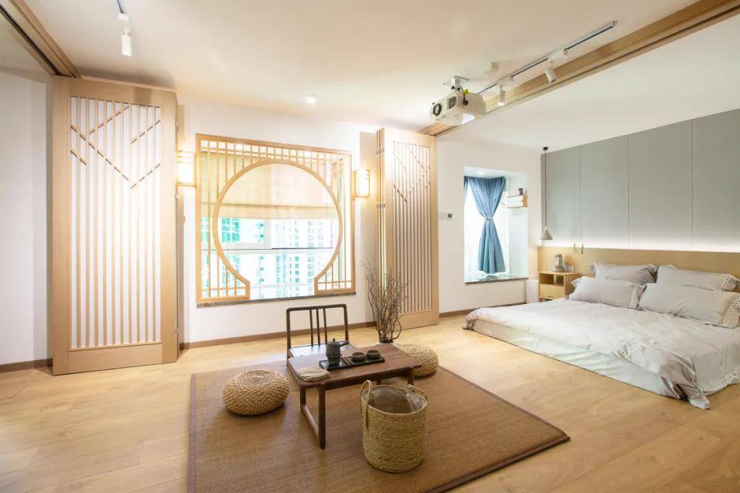 深圳装修丨75平米的简约日式风格装修营造出一种禅意悠闲的生活空间