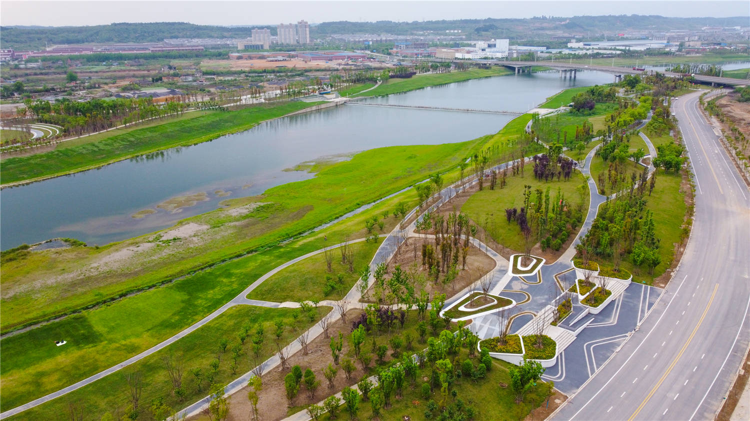 科技城新区安昌河生态湿地景观见雏形!