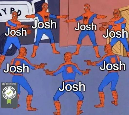 ""josh告诉其他josh"josh大战"的规则.
