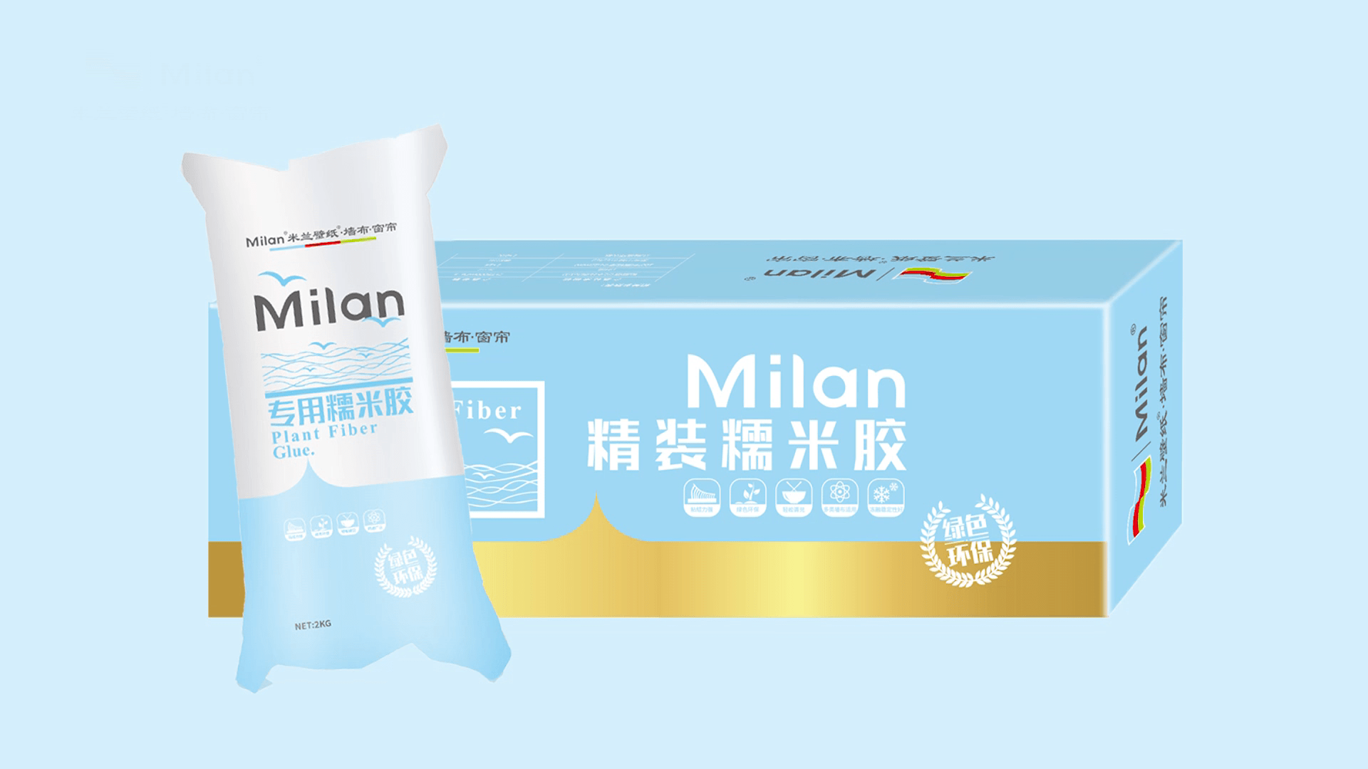 墙布十大品牌米兰墙布糯米胶生产流程展示