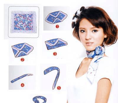 方巾的系法女士常见的几个方形丝巾系法总有一款适合你