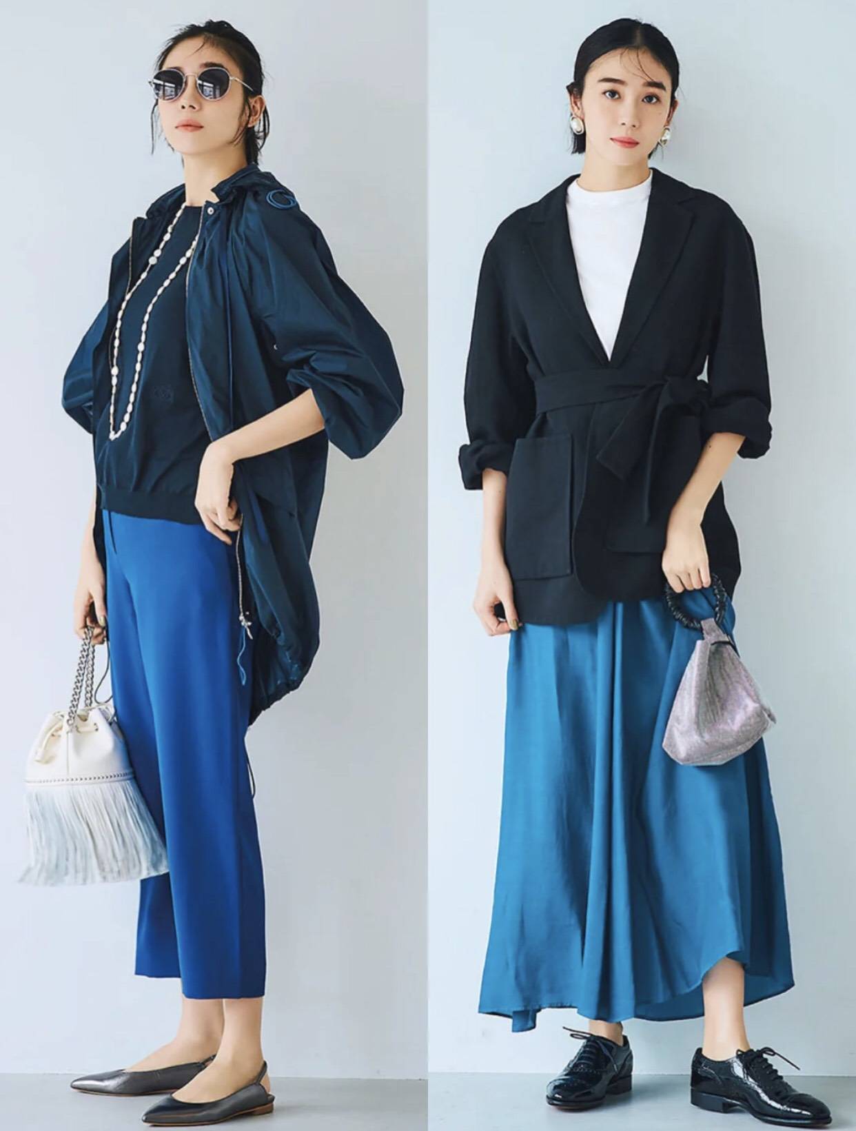 日常穿搭配色篇 蓝色实用搭配法 为40岁的女性演绎出优雅气质 色彩