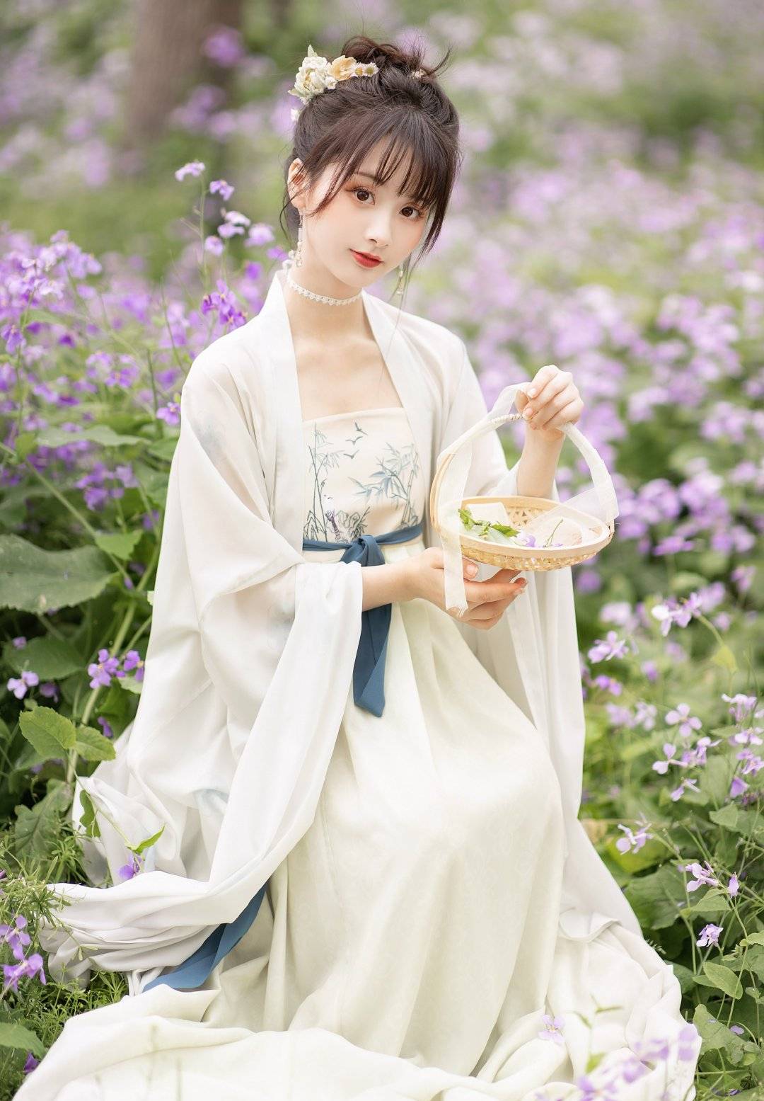 被竹林风汉服美到了淡雅又仙气穿上就是温柔动人的小仙女