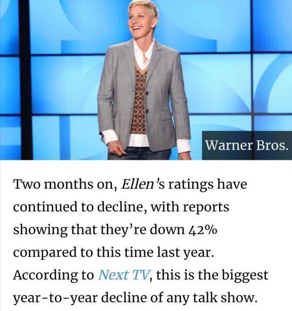 因个人形象崩塌艾伦秀收视率下降严重艾伦将退出节目组