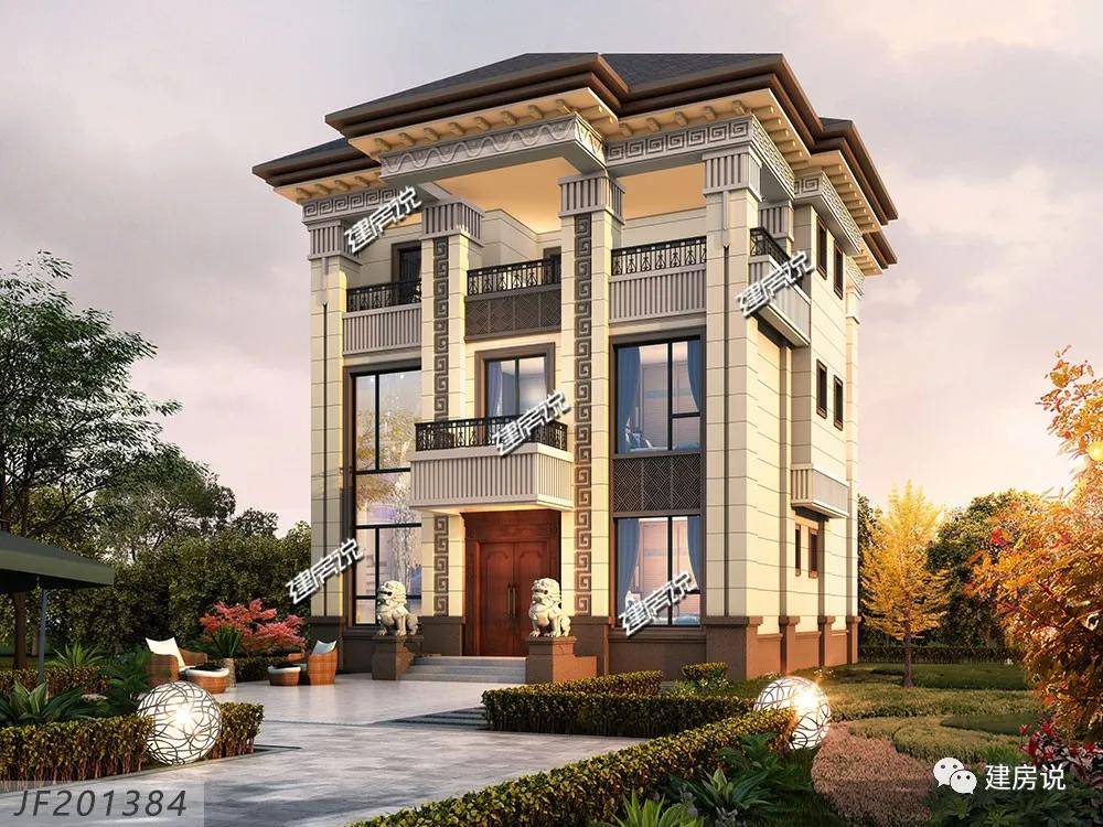 江西南昌大老板盖村里最美新中式别墅艳羡十里八乡都绕路来看