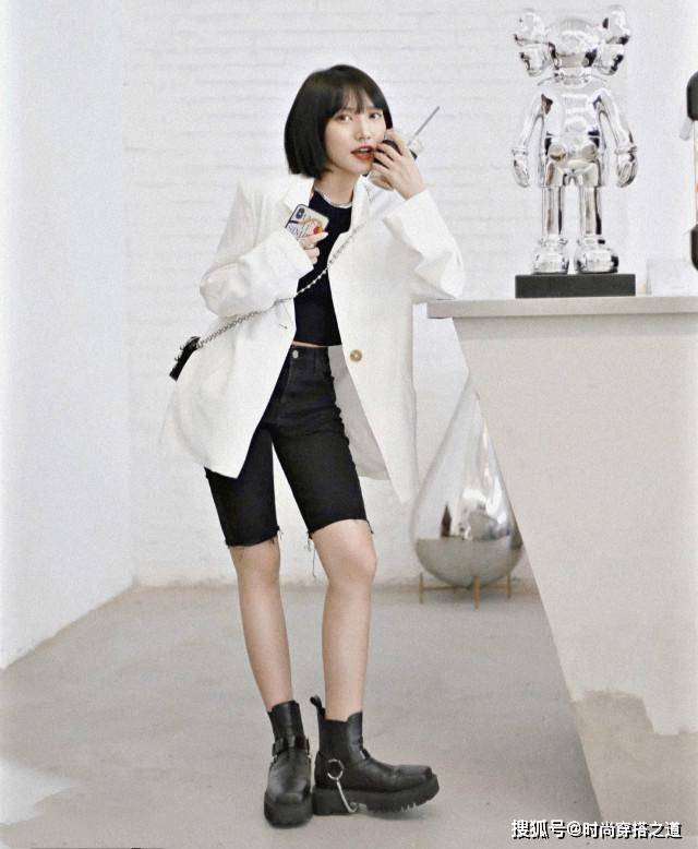 这个夏天短靴配短裤时髦显瘦还遮肉小个子也可以穿