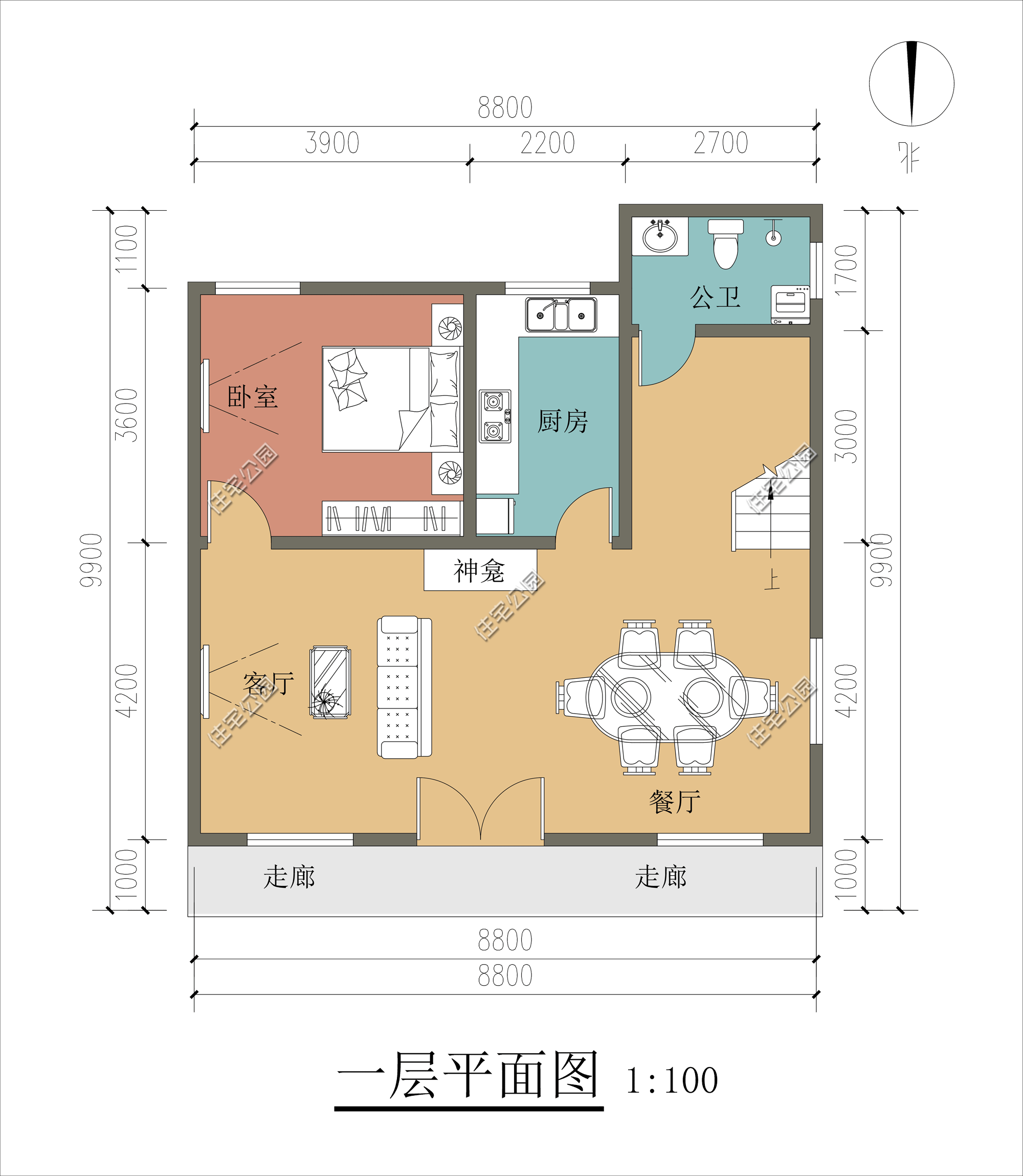 原創怎樣設計開間8米進深10米的房子呢