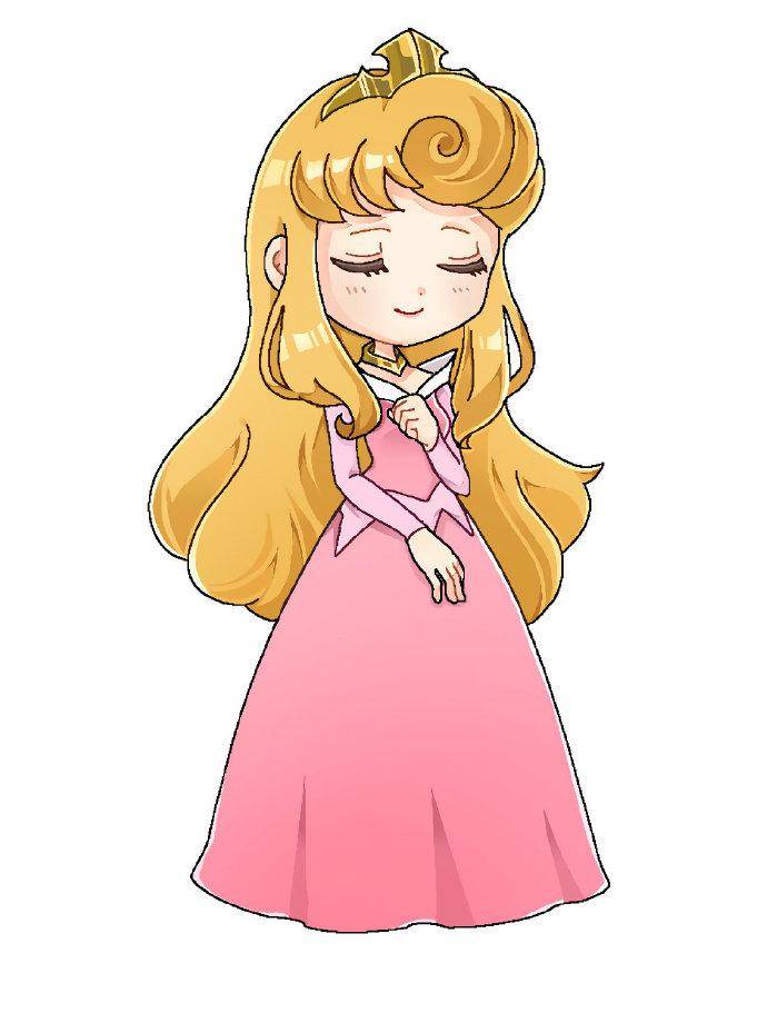 可爱版的迪士尼公主爱洛公主像是洋娃娃艾莎女王变成小仙女