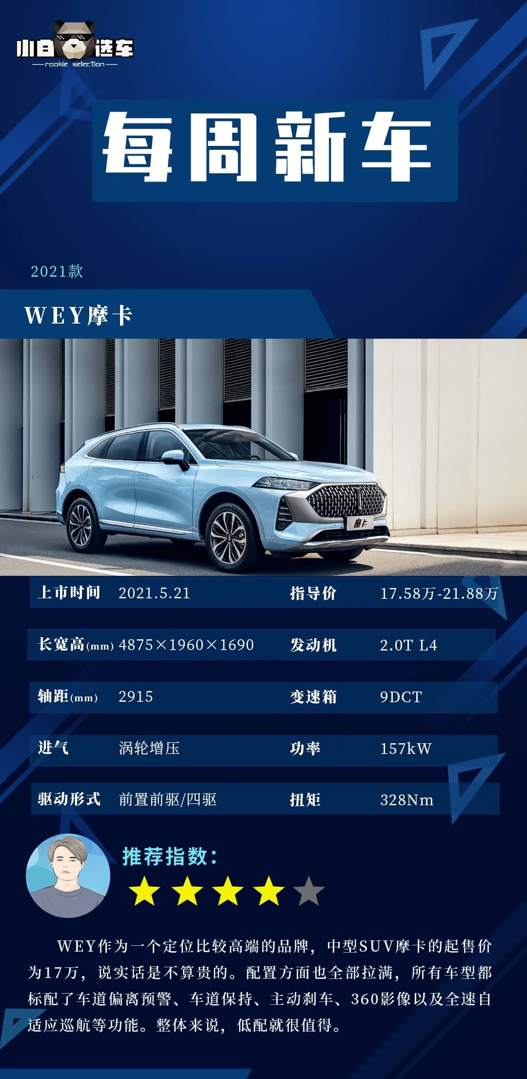 小型suv 163马力 续航仅360公里 这款电动车竟然要31万起 摩卡