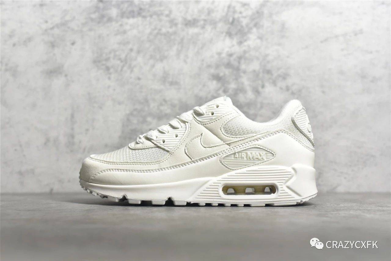 耐克nikeairmax90nrg纯白色周年限定运动鞋开箱