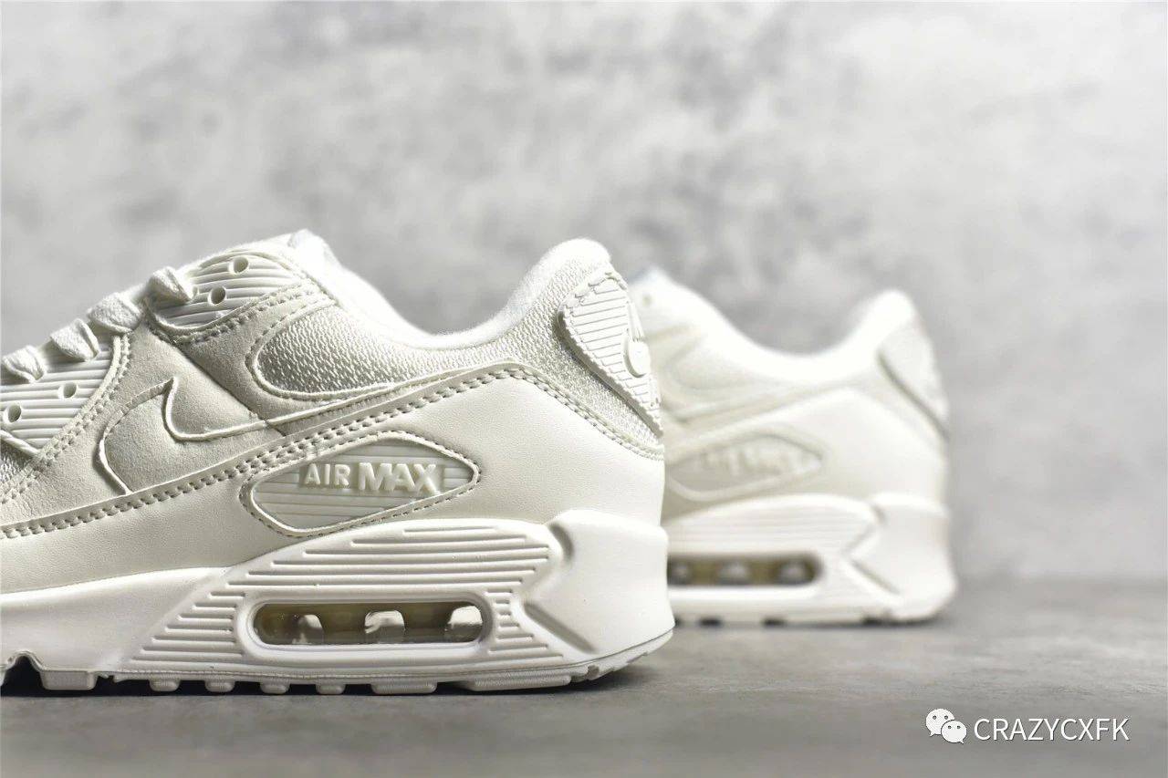 耐克nikeairmax90nrg纯白色周年限定运动鞋开箱
