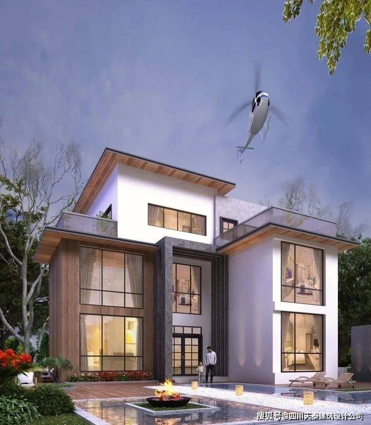 宜宾高县二层半自建现代风格别墅挑空客厅带大露台农村施工队