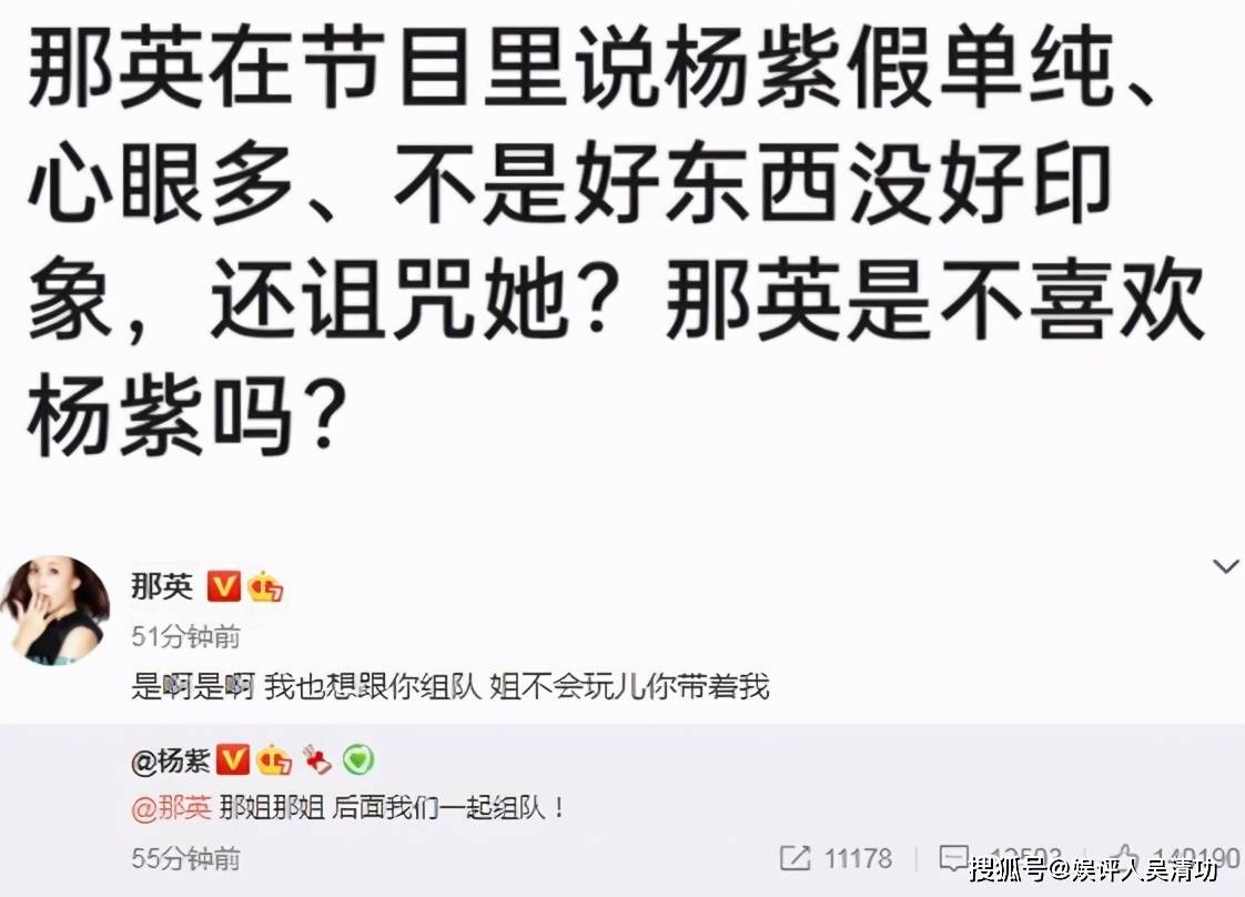 那英在节目中说杨紫假单纯、心眼多、不是好东西?