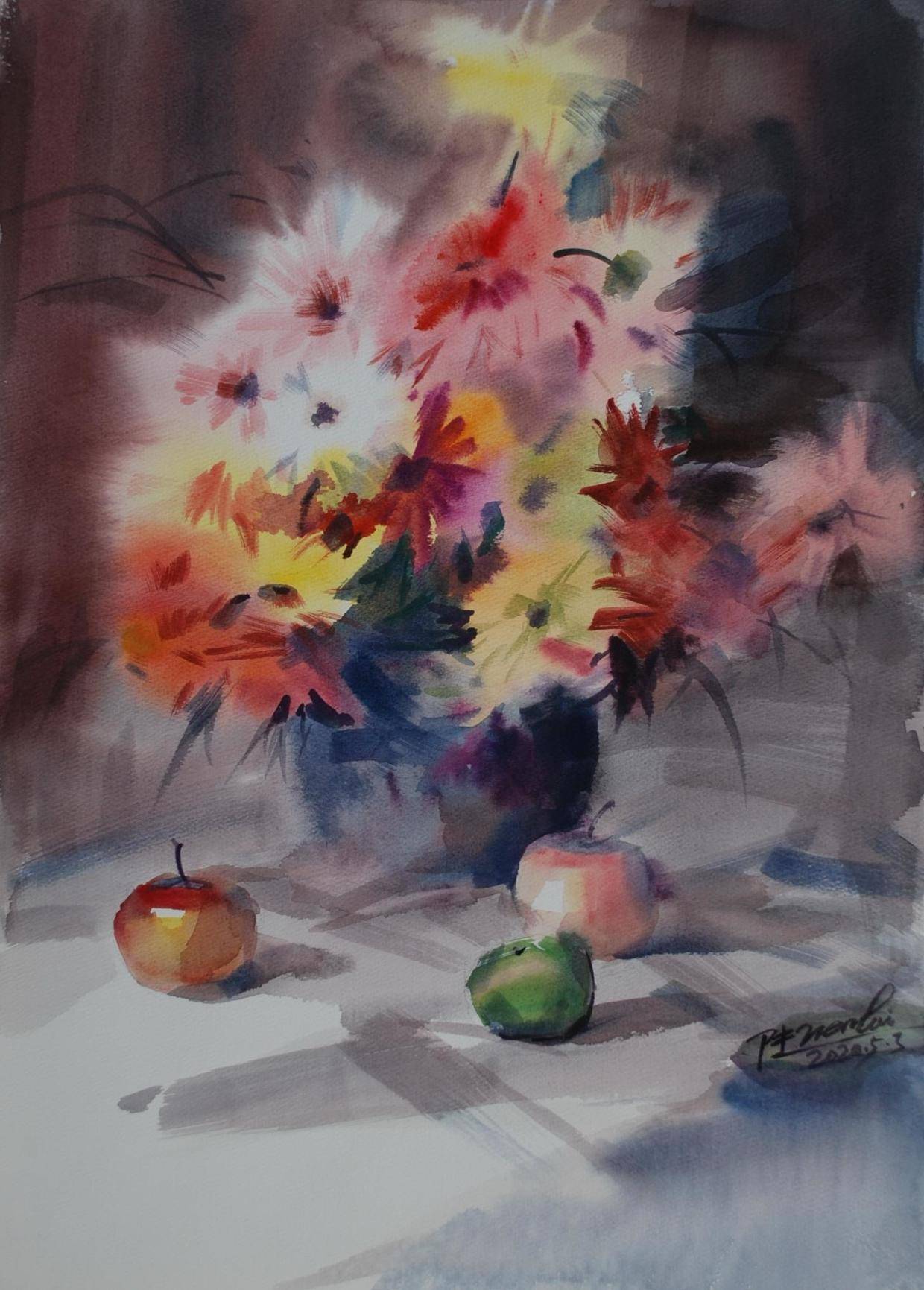 陆文来水彩画作品赏析