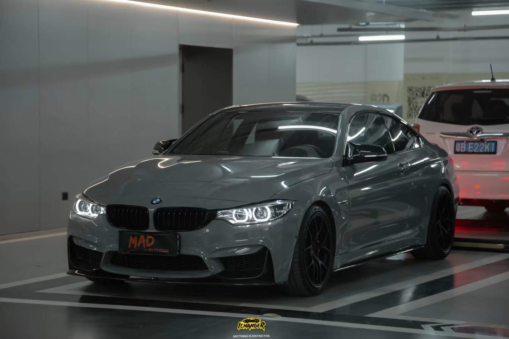 宝马430贴膜ichangericr改变者改色膜水晶水泥灰深