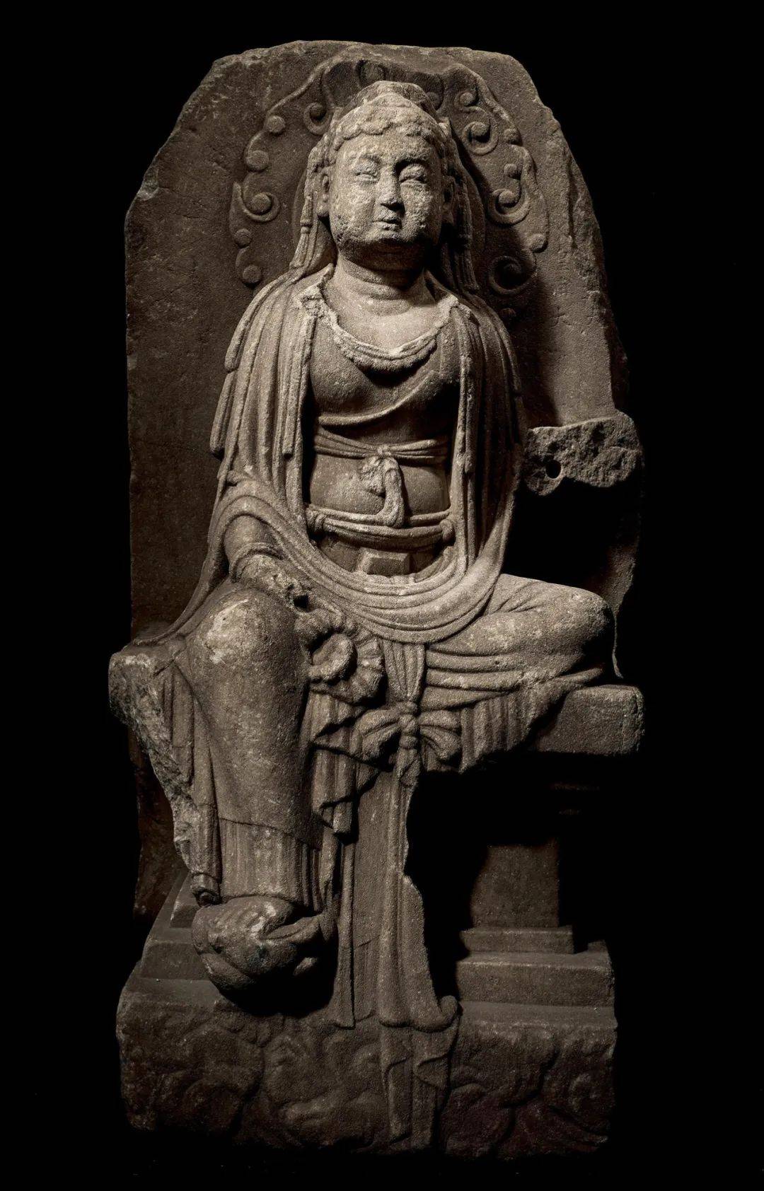 通販 人気 古玩「半跏思惟菩薩像」仏教美術・美的造形・悉達多・菩薩半