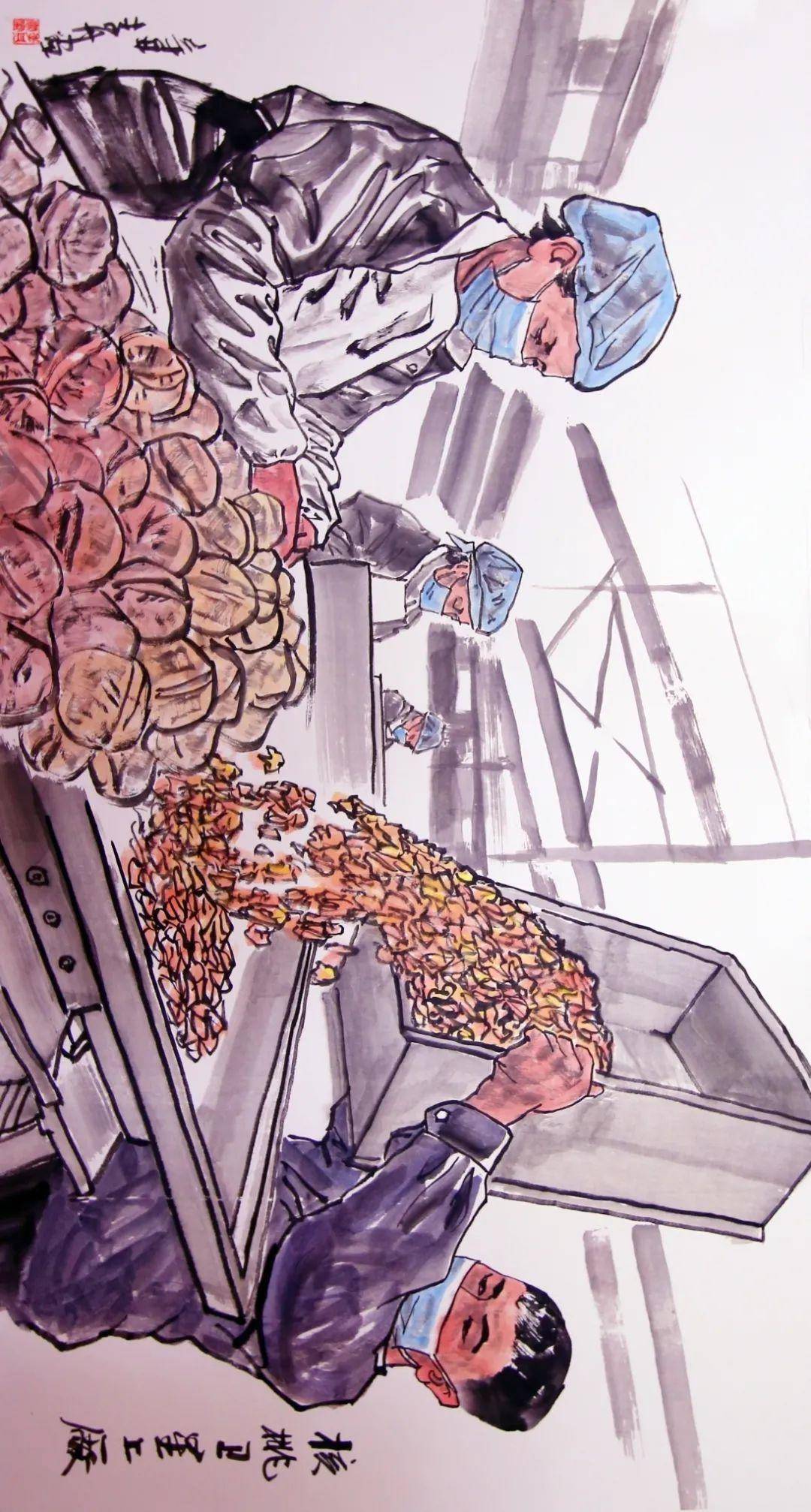 援疆支教路李丹《百米长卷颂党恩》