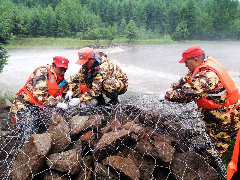 大兴安岭抗洪抢险党员干部冲在前