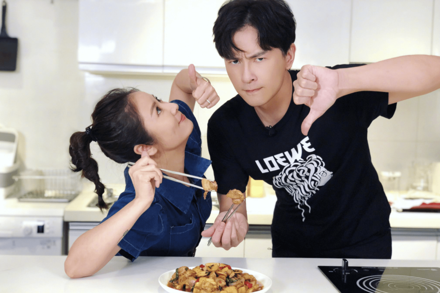 林心如上课不忘下厨用课间十分钟上菜做大人小孩不同饭太辛苦