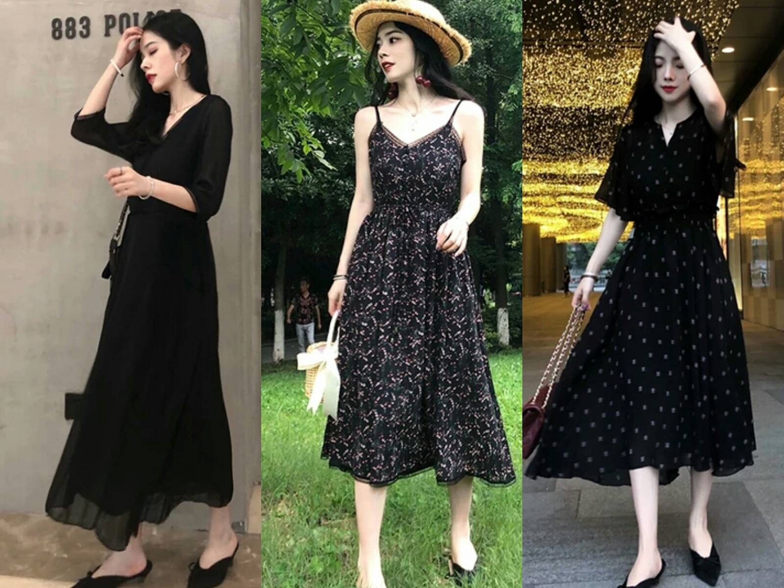 侧线|夏天，女人的衣橱里总要有条小黑裙，穿出满满的知性与气质美！